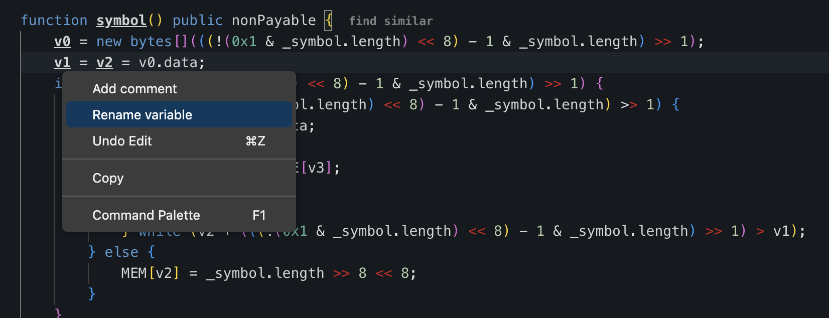 Local Variable Rename