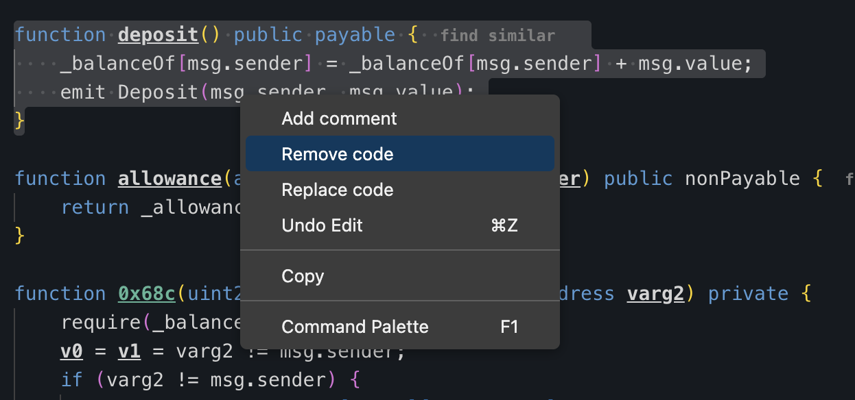 Remove Code